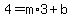 4+=+m%2A3+%2B+b