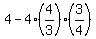 4+-+4%284%2F3%29%283%2F4%29