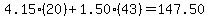 4.15%2820%29%2B1.50%2843%29=147.50