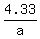 4.33/a