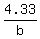 4.33/b