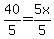 40%2F5=5x%2F5