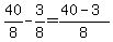 40%2F8+-+3%2F8+=+%2840-3%29%2F8