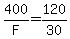 400%2FF+=+120%2F30