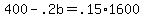 400+-+.2b+=+.15%2A1600