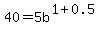40=5b%5E%281%2B0.5%29