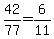 42%2F77+=+6%2F11