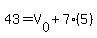 43=V[0]+7(5)