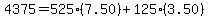 4375=+525+%287.50%29+%2B+125%283.50%29