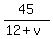 45%2F%2812%2Bv%29