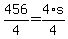 456%2F4+=+4%2As%2F4