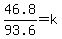 46.8%2F93.6+=+k