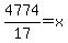 4774%2F17=x