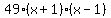 49(x+1)(x-1)