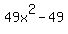 49x^2-49