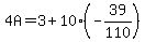 4A=3%2B10%28-39%2F110%29