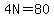 4N=80