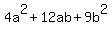 4a%5E2+%2B+12ab+%2B+9b%5E2