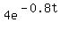 4e%5E%28-0.8t%29