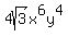 4sqrt%283%29x%5E6y%5E4