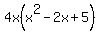 4x(x^2-2x+5)