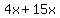 4x%2B15x