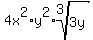 4x%5E2%2Ay%5E2%2Aroot%283%2C3y%29