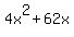 4x^2+62x