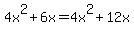 4x%5E2+%2B+6x+=+4x%5E2+%2B+12x