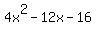 4x^2-12x-16