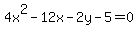 4x%5E2-12x-2y-5=0