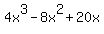 4x^3-8x^2+20x