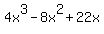 4x%5E3-8x%5E2%2B22x