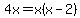 4x+=+x%28x-2%29