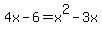 4x+-+6+=+x%5E2+-+3x
