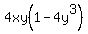 4xy(1-4y^3)