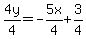 4y%2F4+=+-5x%2F4+%2B+3%2F4
