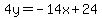 4y=-14x%2B24