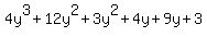 4y%5E3%2B12y%5E2%2B3y%5E2%2B4y%2B9y%2B3