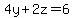 4y+%2B+2z+=+6