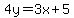 4y = 3x + 5
