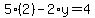 5%282%29-2%2Ay=4