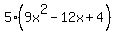 5(9x^2-12x+4)