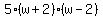 5%28w%2B2%29%28w-2%29