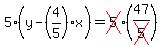 5%28y-%284%2F5%29x%29=cross%285%29%2847%2Fcross%285%29%29