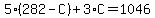 5%2A%28282-C%29%2B3%2AC=1046