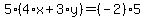 5%2A%284%2Ax%2B3%2Ay%29=%28-2%29%2A5