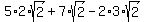 5%2A2%2Asqrt%282%29%2B7%2Asqrt%282%29-2%2A3%2Asqrt%282%29