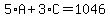 5%2AA%2B3%2AC=1046