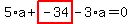 5%2Aa%2Bhighlight_red%28+-34+%29-3%2Aa=0
